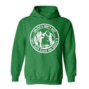 Golf Hoodie Golfers Don't Diet On Greens Funny Man Putting Golfing Sweatshirt